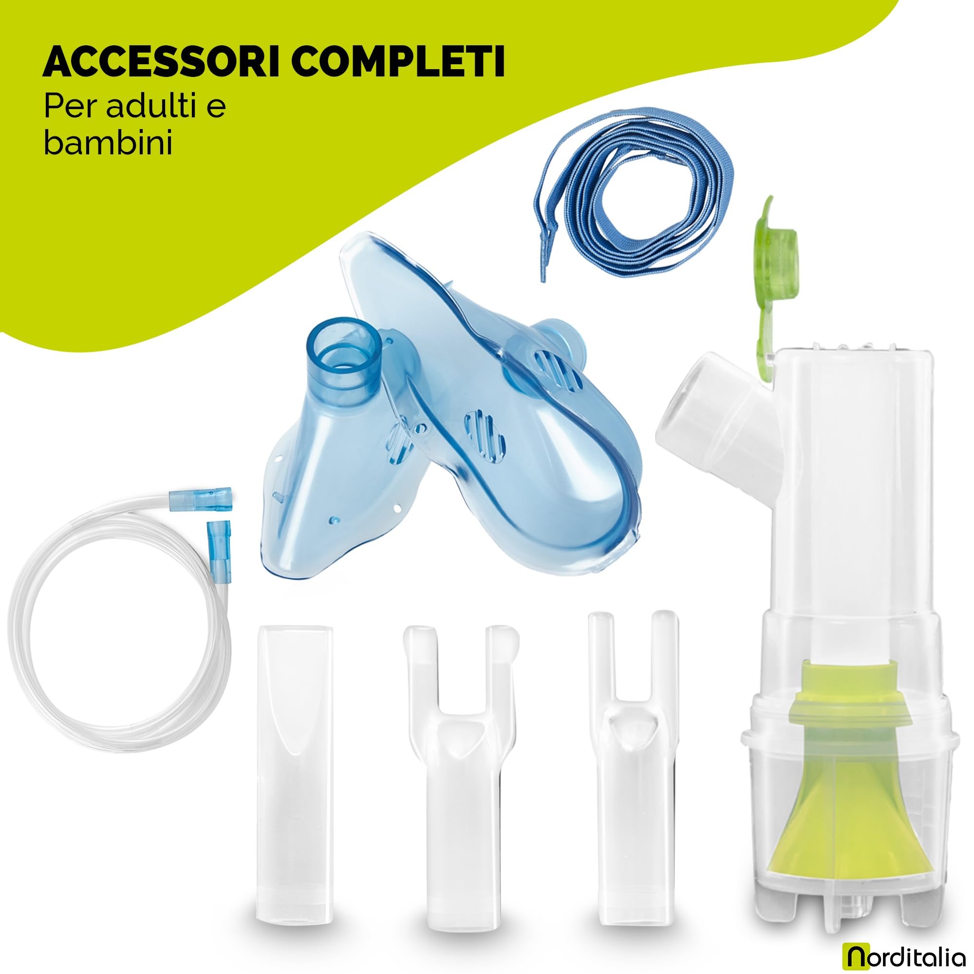 Norditalia Kit Aerosol Universale per Adulti e Bambini, Detraibile 730, Accessori Aerosol, Ricambi Aerosol