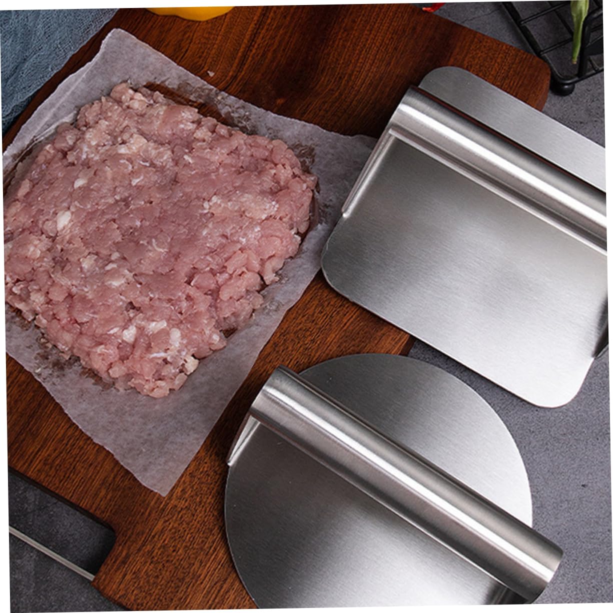 COLLBATH Burgerpresse Aus Edelstahl Steak-presswerkzeug Küche Fleischpresse Mit Ergonomischem Griff Küchengerät Für Einfache Handhabung