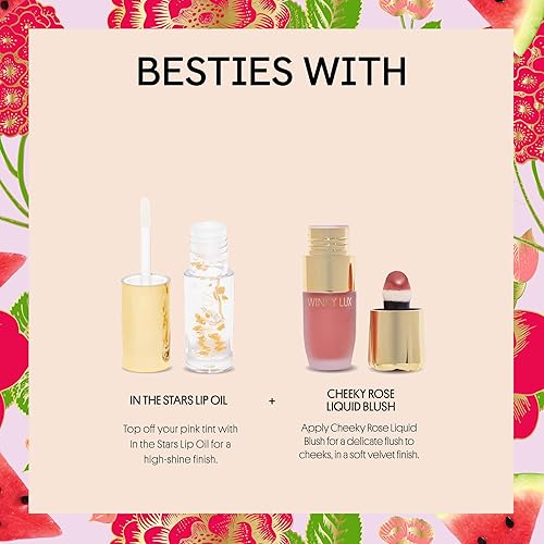 Miniatura 9 de Winky Lux Bálsamo labial con pH de sandía, bálsamo labial hidratante, tinte rosa natural con cambio de color de pH, hidrata y suaviza los labios