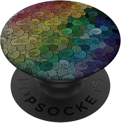 Levitating Rainbow Spirals PopSockets PopGrip intercambiable