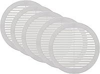 Vista 16 de Vent Systems Cubierta de ventilación blanca Soffit de 4 pulgadas (dimensiones de apertura), rejilla de ventilación redonda de plástico, pantalla