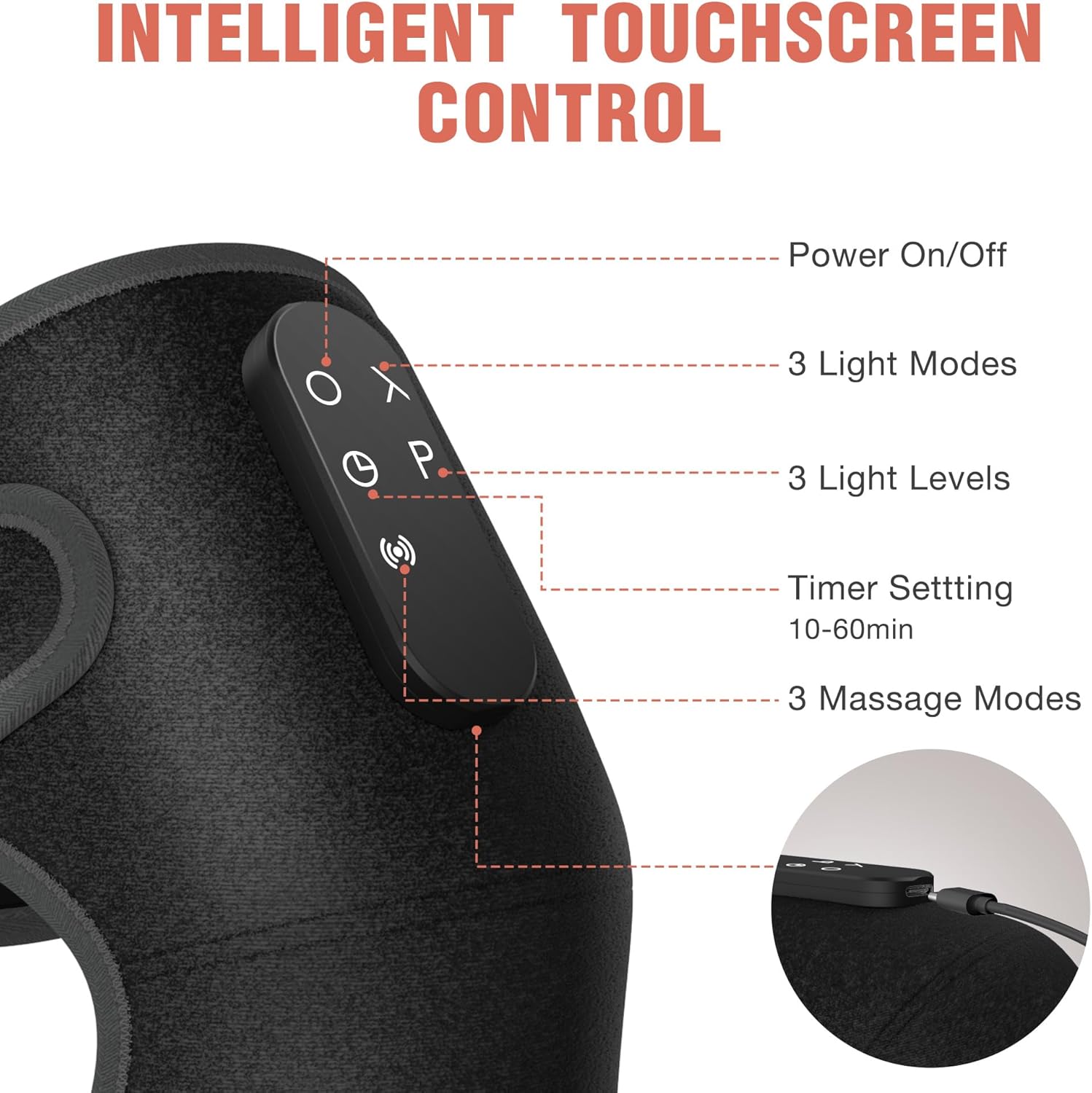 Red Light Therapy & Vibration Massage Knee Brace, 660nm&850nm Near Infrared Light Therapy, Heated Knee Massager for Pain Relief, Heated Knee Wrap for Knee Joint Elbow, Heating Pad, Gift for Men Women