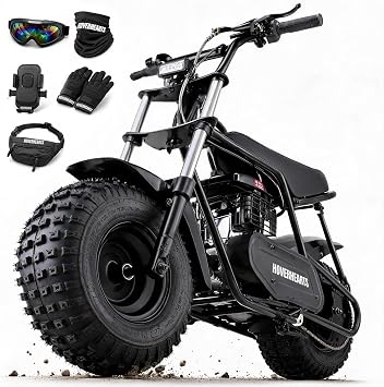 HOVER HEART Mini Dirt Bike,105cc 4-Stroke Gas Powered Mini Bike for Teens Adults,Off-Road Trail Bike with 1.4L Fuel Tank,Up to 30MPH,Rear Disc Brake,168-7 Low-Pressure Tires,90% Assembled