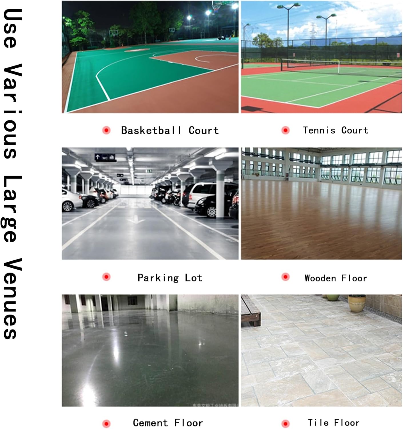 Court Water Pusher, 304 Stainless Steel Screws Tennis Court Squeegee Broom, Suitable for Basketball Courts, Tennis Courts, and Wooden Floors