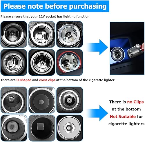Miniatura 3 de AUCELI Enchufe de encendedor de cigarrillos de automóvil con botón nitroso, botón de aleación de aluminio, repuesto para la mayoría de los vehículos