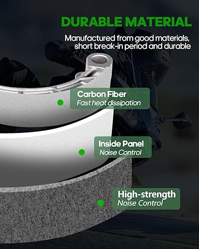 Miniatura 4 de SCITOO Zapatas de freno de alto rendimiento para Honda Foreman 450, 95-96 para Honda FourTrax Foreman 400, 00-06 para Honda Rancher 350, 95 96 04 07