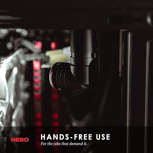 Miniatura 10 de NEBO SWYVEL - Linterna recargable de 1000 lúmenes faro compacto recargable EDC A90 grados, cabeza giratoria 5 modos de luz control inteligente de