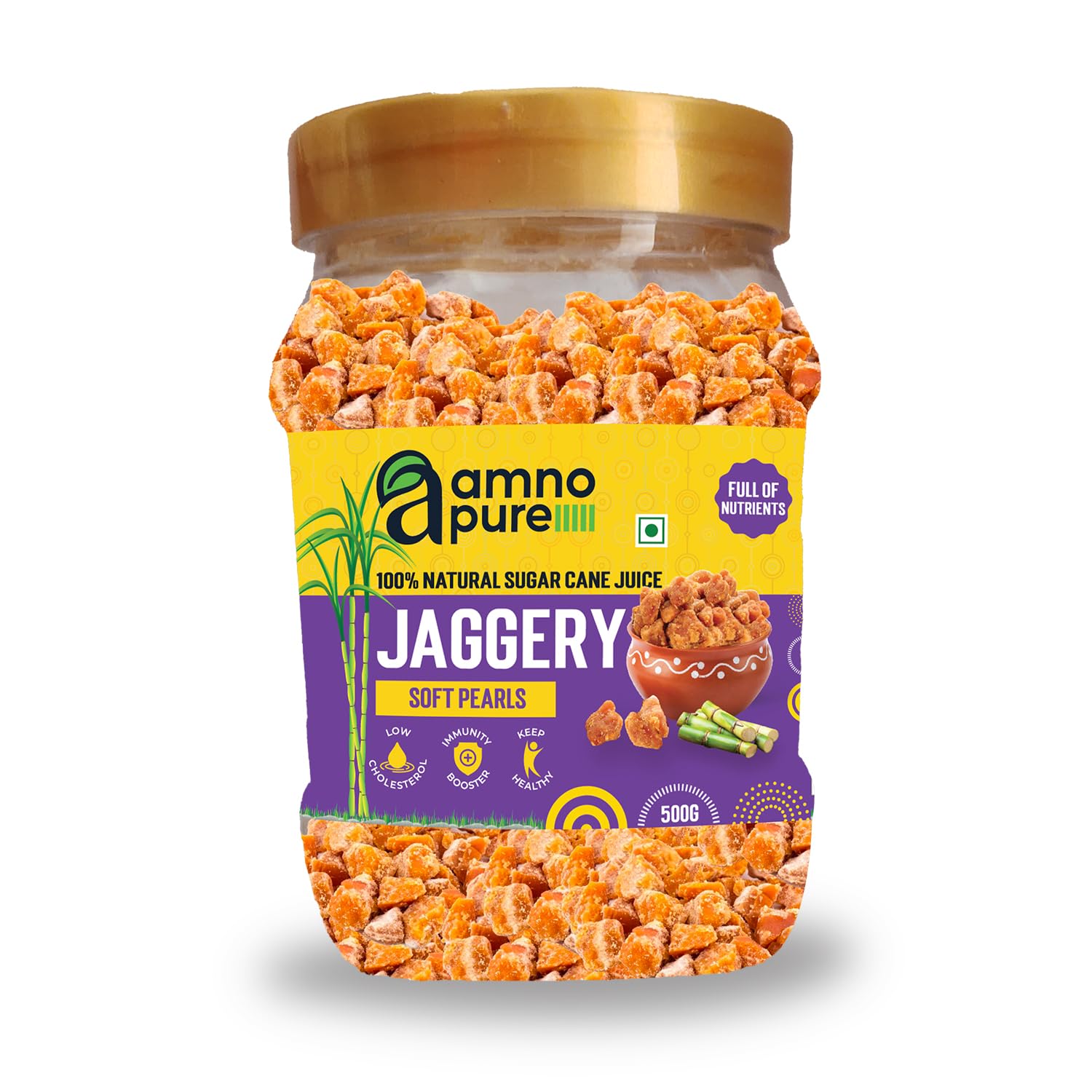 AMNO PURE Natural Sugar Cane Jaggery Soft Pearls | Cholestrol free, Fat free, Ayurvedic & 100% Natural -500G Pet Jar (B0CFTRLGKZ) Amazon Price History, Amazon Price Tracker