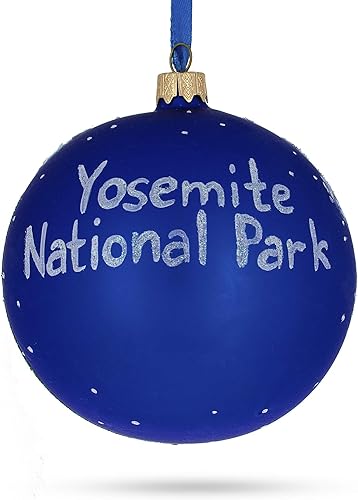 Miniatura 7 de Yosemite National Park, Sierra Nevada California Bola de cristal Adorno de Navidad 4 pulgadas