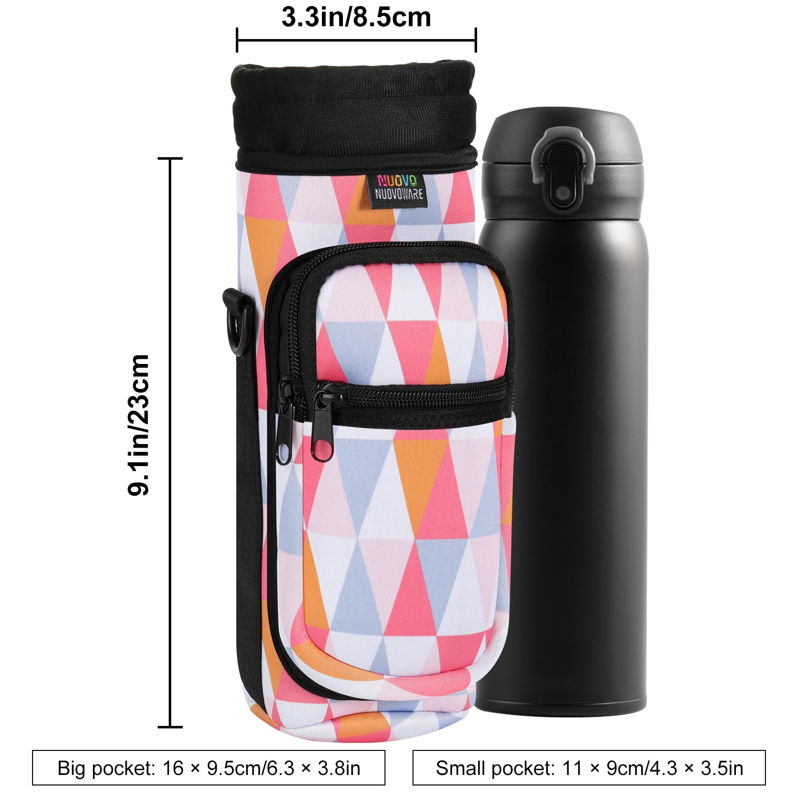 Nuovoware Water Bottle Carrier Bag, 750ml Pouch Holder - Image 4