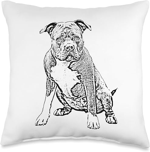 Love American Bully Clothes & Accessories American Dad Dog Mom Bully XL - Almohada de dibujo, 16 x 16 pulgadas, multicolor
