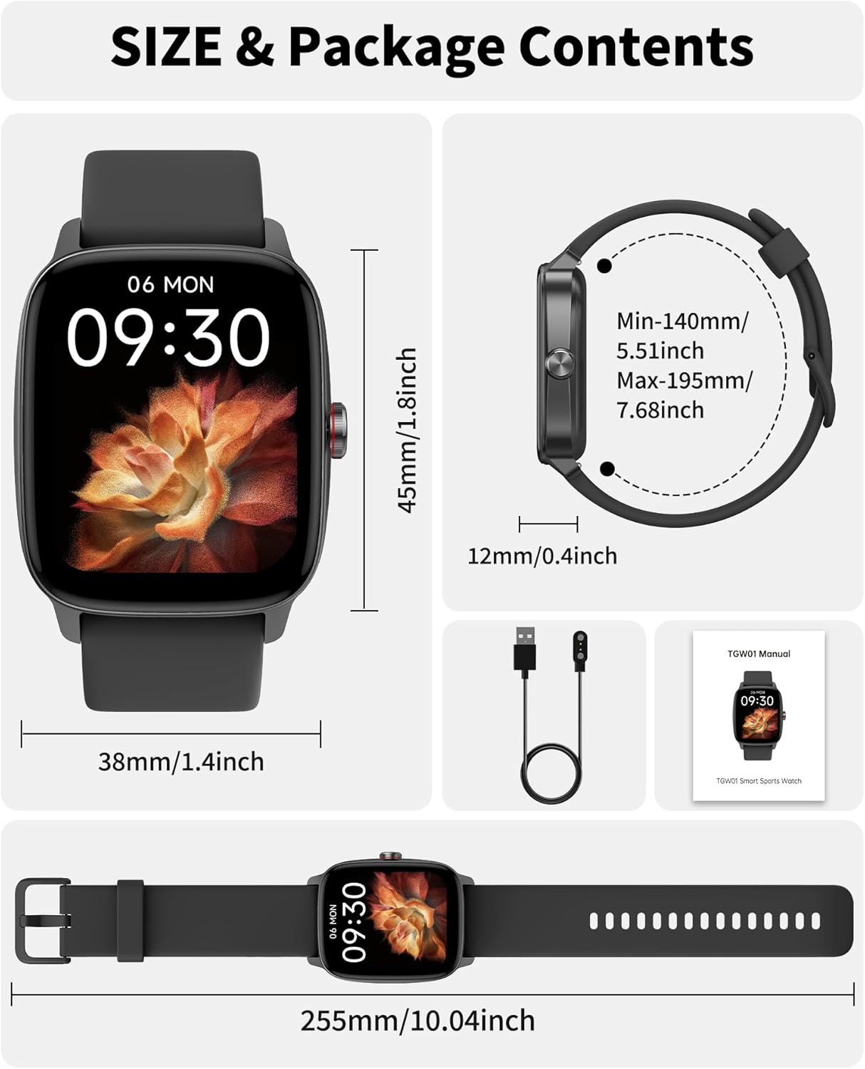 Smart Watch for Men Women Bluetooth Call, 1.85" HD Touch Screen AI Voice Smartwatch, Fitness Tracker with Sleep/Heart Rate Monitor, 100+ Sports Modes, IP68 Waterproof, Compatible with Android & iOS - Image 9