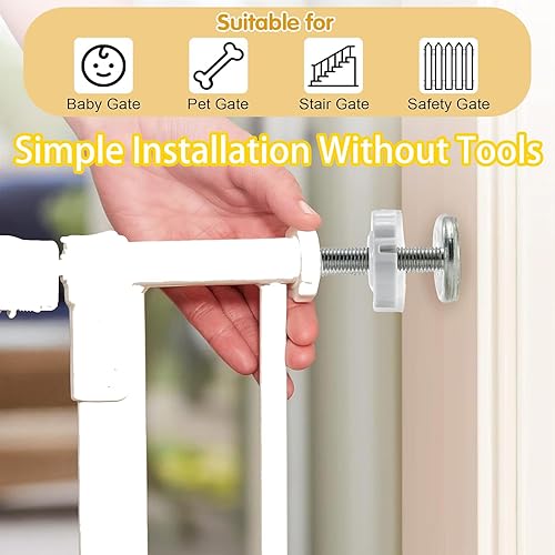 Miniatura 7 de Varilla roscada universal para puerta de bebé, protector de pared para puerta de bebé, pieza de tornillo de repuesto M8 (0.315 in) para puertas de