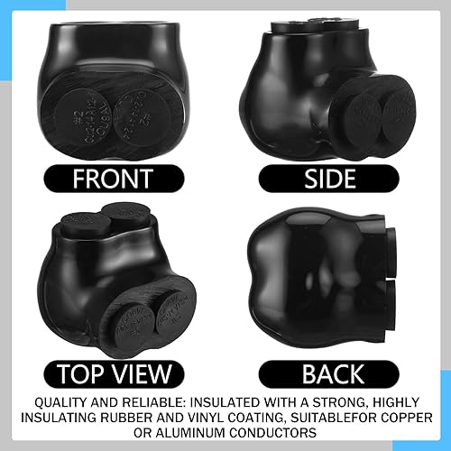 Vista 43 de 5 conectores de cable múltiple aislados, 2 puertos, empalme de entrada única, conectores de alimentación eléctrica, terminales de interconexión