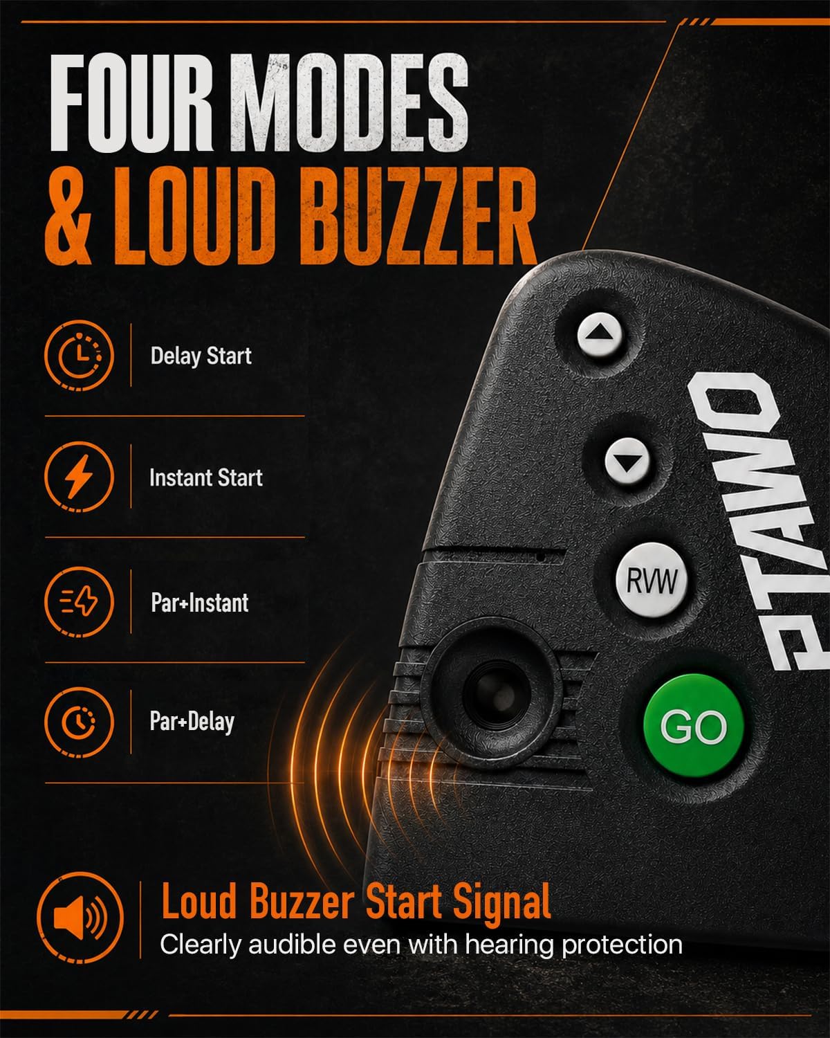 Shot Timer for Shooting Competition & Training, Professional Shot Timer with Split & Overall Time Display, 4 Modes, Loud Buzzer, Portable Belt Clip, Green
