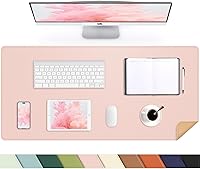 Vista 70 de Protector de escritorio de cuero, tapete de escritorio grande con corcho natural y cuero PU, alfombrilla para mouse, alfombrilla de escritorio