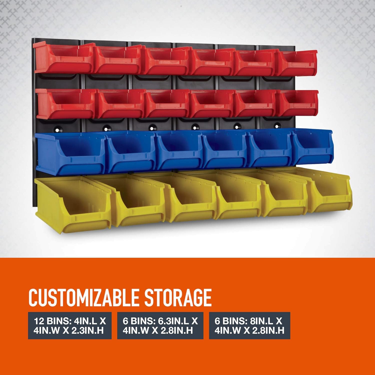 Ironton Metal Louvered Panel System with 24 Bins