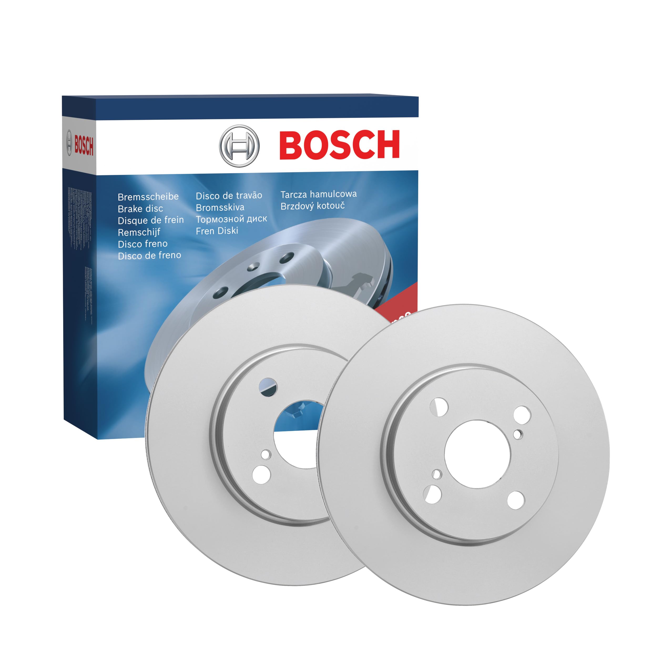 Juego de 2 Discos de Freno Bosch BD2071 - Discos Ventilados, Alto Contenido en Carbono, 255 mm – Eje Delantero – Certificado ECE-R90 – Excelente Refrigeración y Reducción de Ruido, Anticorrosión