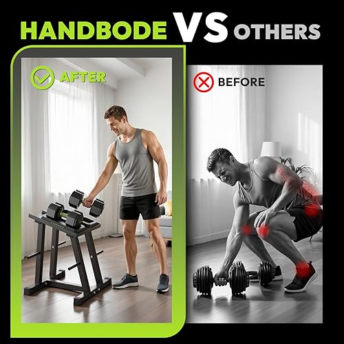 Miniatura 3 de Juego de mancuernas con estante, soporte ajustable para mancuernas de 506075809095100 libras, juego de 2 mancuernas de goma para ejercicio y fitness