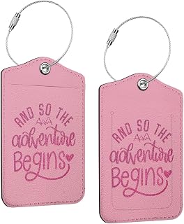 2 Pcs Honeymoon Wedding Favors Luggage tag, Suitcase Tags with Privacy Flap and Metal Loop, Luggage Tags for Suitcases, Identifiers Travel Essentials Bag Tags for Luggage, Bridal Shower Gifts
