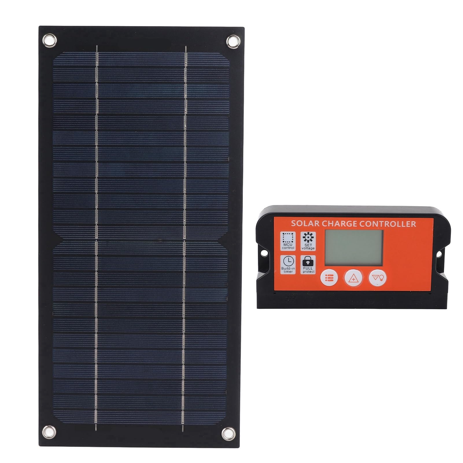 Zestaw Paneli Słonecznych o Mocy 600 W, Przenośna ładowarka do Paneli Słonecznych z Krzemu Monokrystalicznego z Kontrolerem ładowania 100 A, do Pojazdów Kempingowych na świeżym