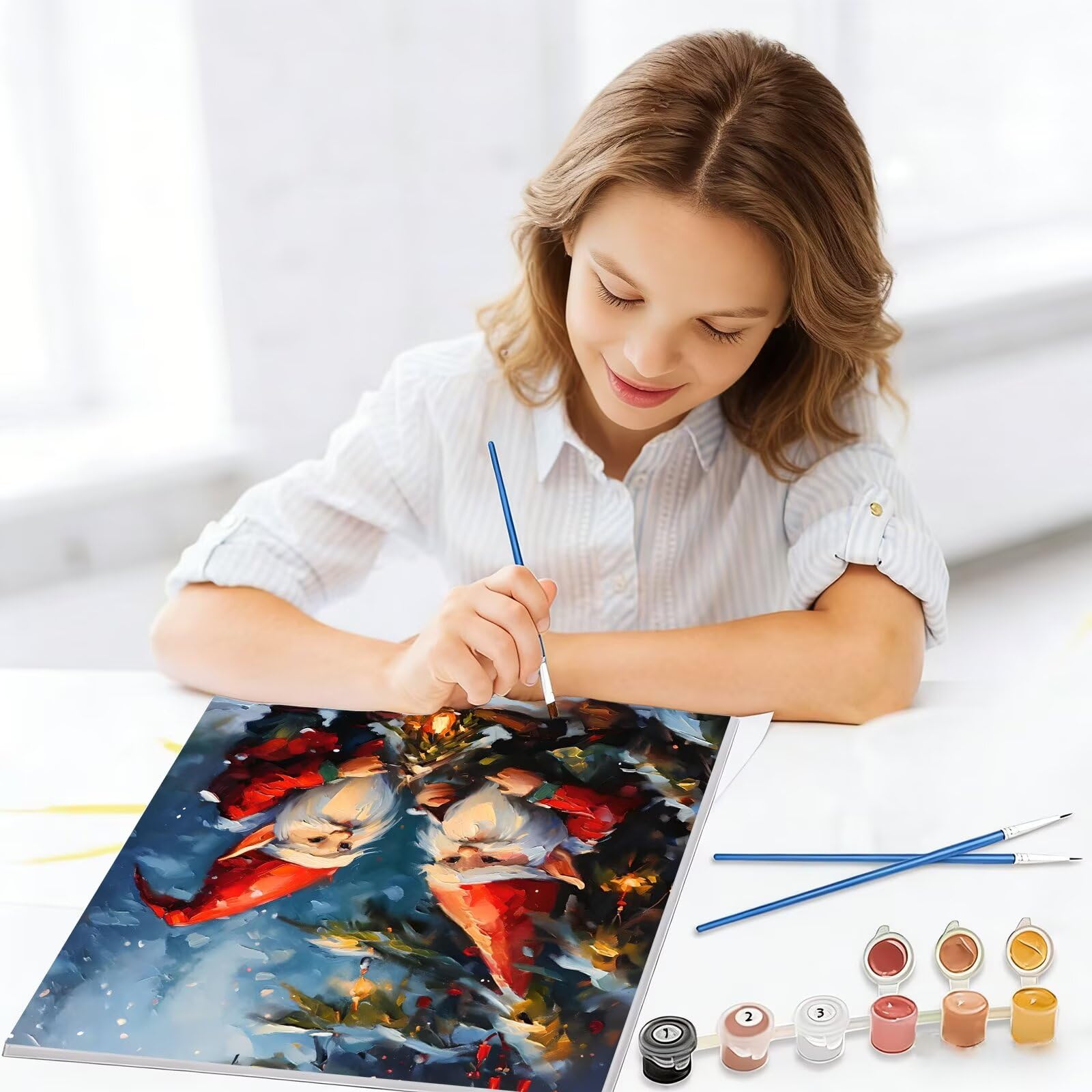 Malowanie według numerów dorosłych anime, zestaw do malowania nano-według numerów 90 x 120 cm, malowanie olejne pędzlami dla początkujących, malowanie według numerów do dekoracji domu, prezent, (bez