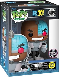 Funko Pop! Digital Teen Titans GO! Cyborg as The Cyborg Vinyl Figure, #409, Glow in The Dark, Legendary NFT 2025 Set, 1900 PCS Limited Edition