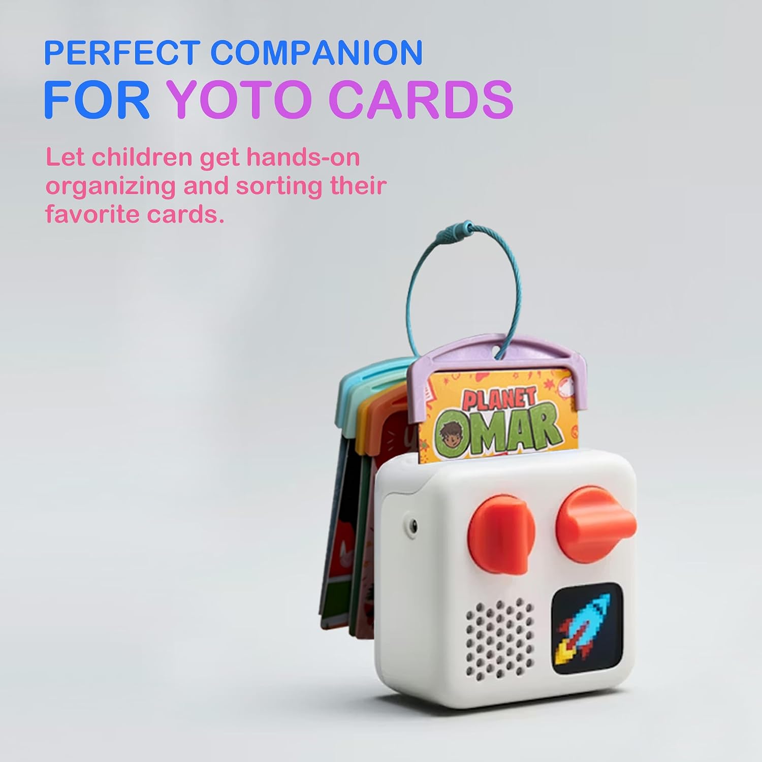 20Pcs Yoto Card Holder with Rings, Card Storage Case for Kids, Compatible with Yoto Mini Cards & Yoto Player Cards, Yoto Accessories