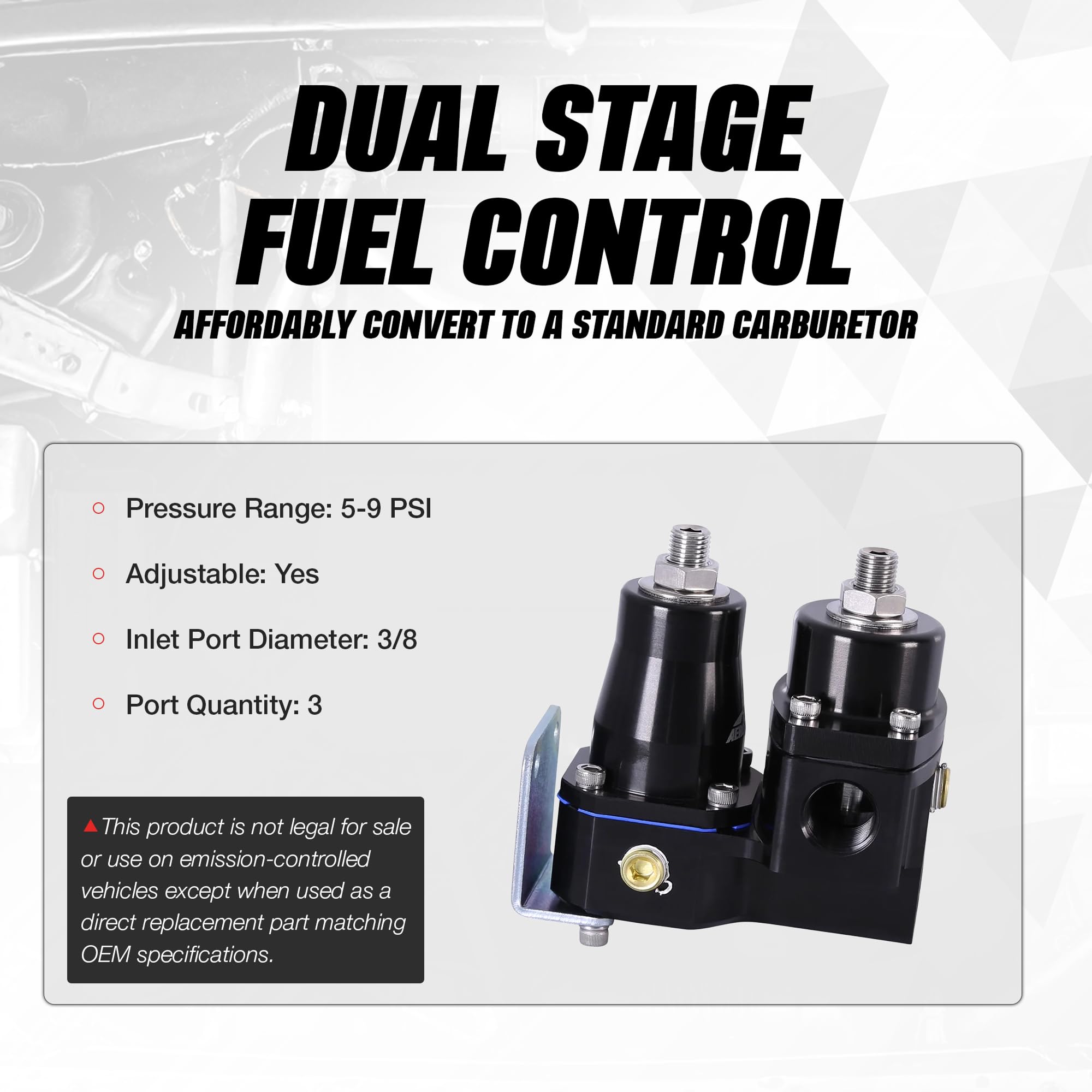 Aeromotive 13220 EFI to Carburetor Fuel Pressure Regulator