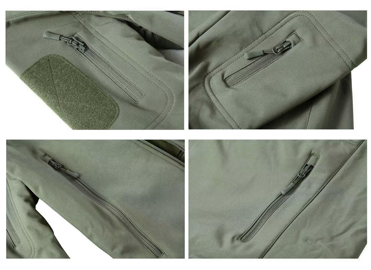 KEFITEVD Uomini Impermeabile Tattico Pile Giacche Giacca Combattimento Soft Shell Impermeabile Con Cappuccio Pieghevole Rimovibile