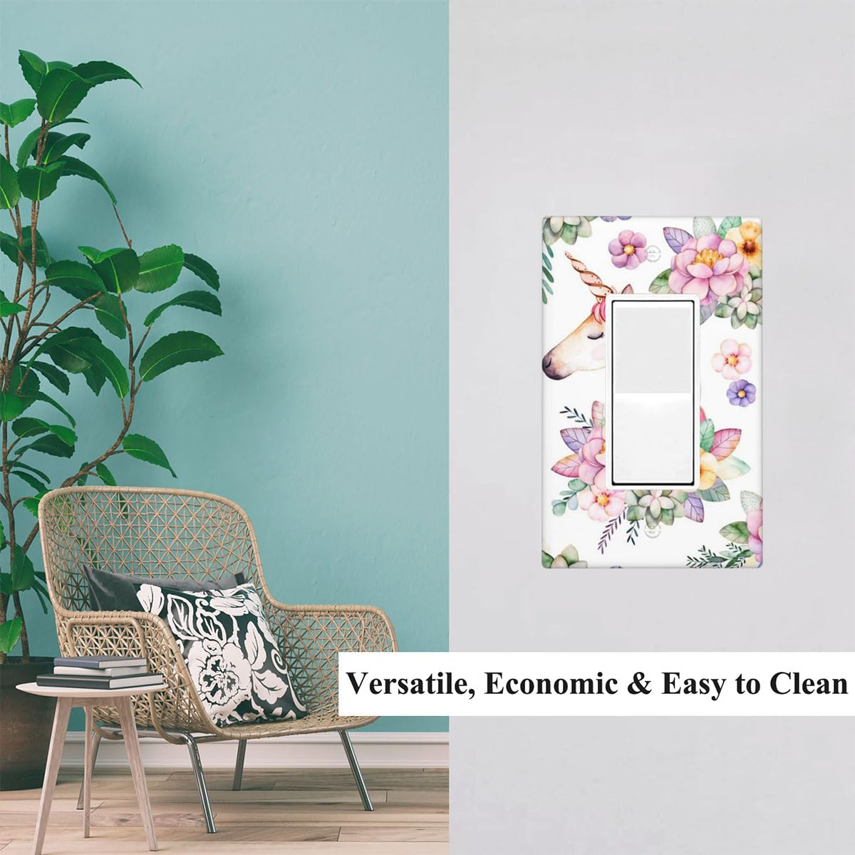 WorldAcc Plaque Murale D'interrupteur à Bascule écureuil Et Couronne De