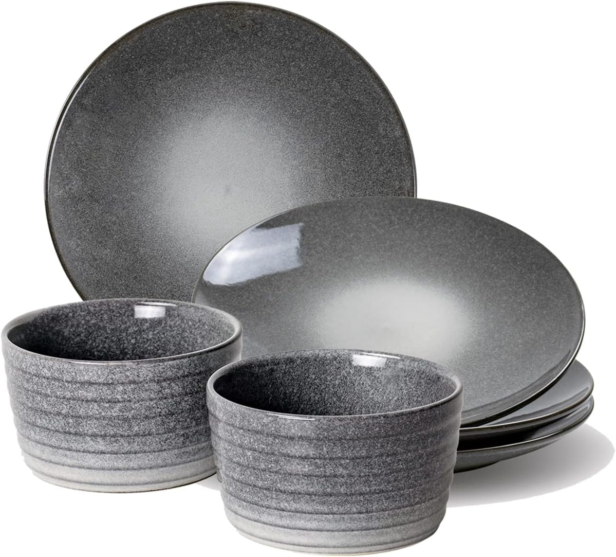 UNICASABundle - 8 oz Ramekins and 10.25 Inch Dinner Plates Set