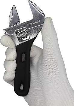 BOOSDEN Adjustable Wrench, 6 inch Stubby, Chrome Vanadium Steel, Ideal for Pipe, Gas Industry, and Disassembly