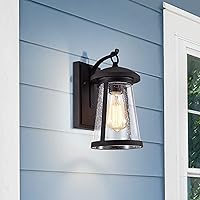 Vista 10 de Chloe Lighting Freya - Aplique de pared transitorio para exteriores, 1 luz, texturizado, negro, 11 pulgadas de altura
