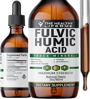 Fulvic Acid + 72 Trace Minerals | Fulvic Humic Acid | Digestion | Hydration | Keto, Dietary Supplement Drop| Energy | pH Balance | 2-Month Supply | The Healthy Life 4 ME