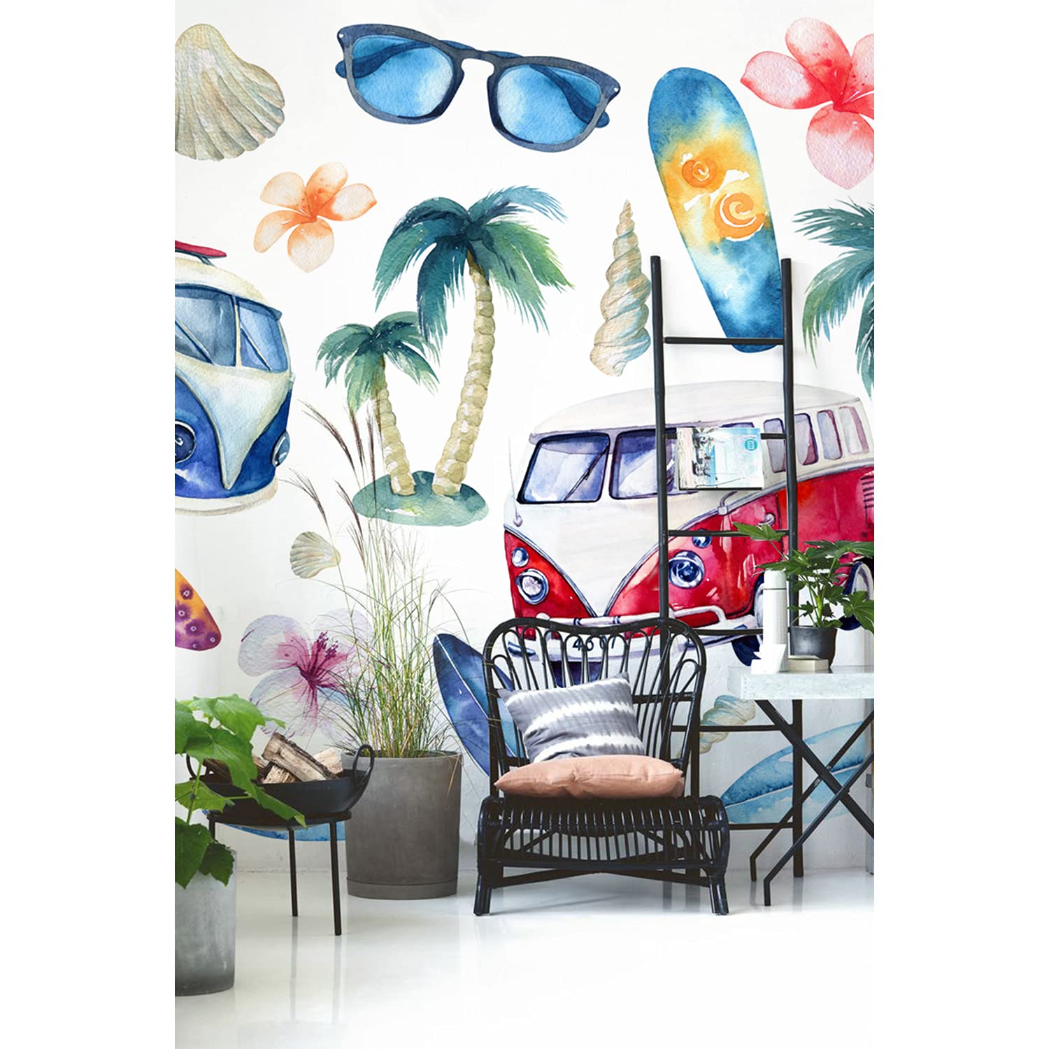 Papier Peint Surfers Beach Holiday Chambre Salon Déco Muralo