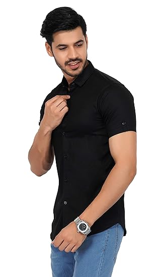 Half black shirt for men Clearance