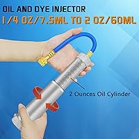 Vista 2 de Kit de prevención de reflujo del inyector de aceite de tinte AC, inyector de aceite de tinte HVAC con acoplador rápido a presión R134A, acoplador