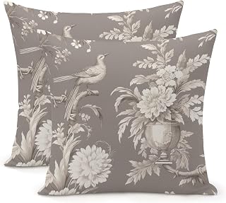 Yelolyio Juego de 2 fundas de almohada decorativas para sofá, sala de estar, dormitorio, oficina, coche, silla, 40,6 x 40,6 cm, color marrón