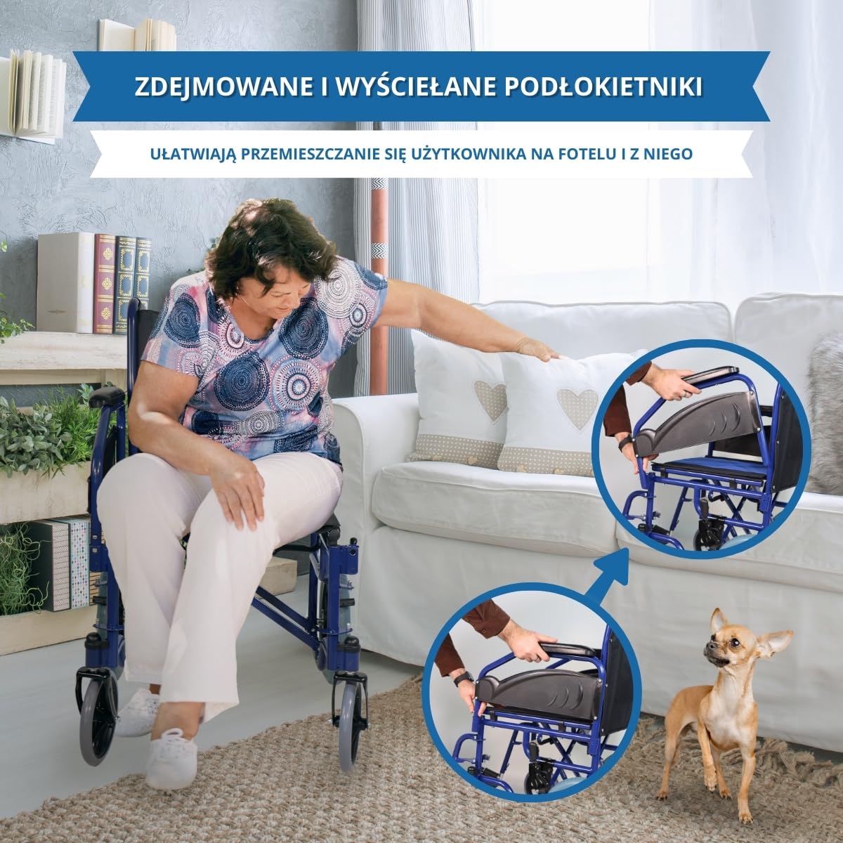 Wózek inwalidzki | VIP | składane | Wyjmowane podłokietniki i podnóżek | Maestranza | Mobiclinic