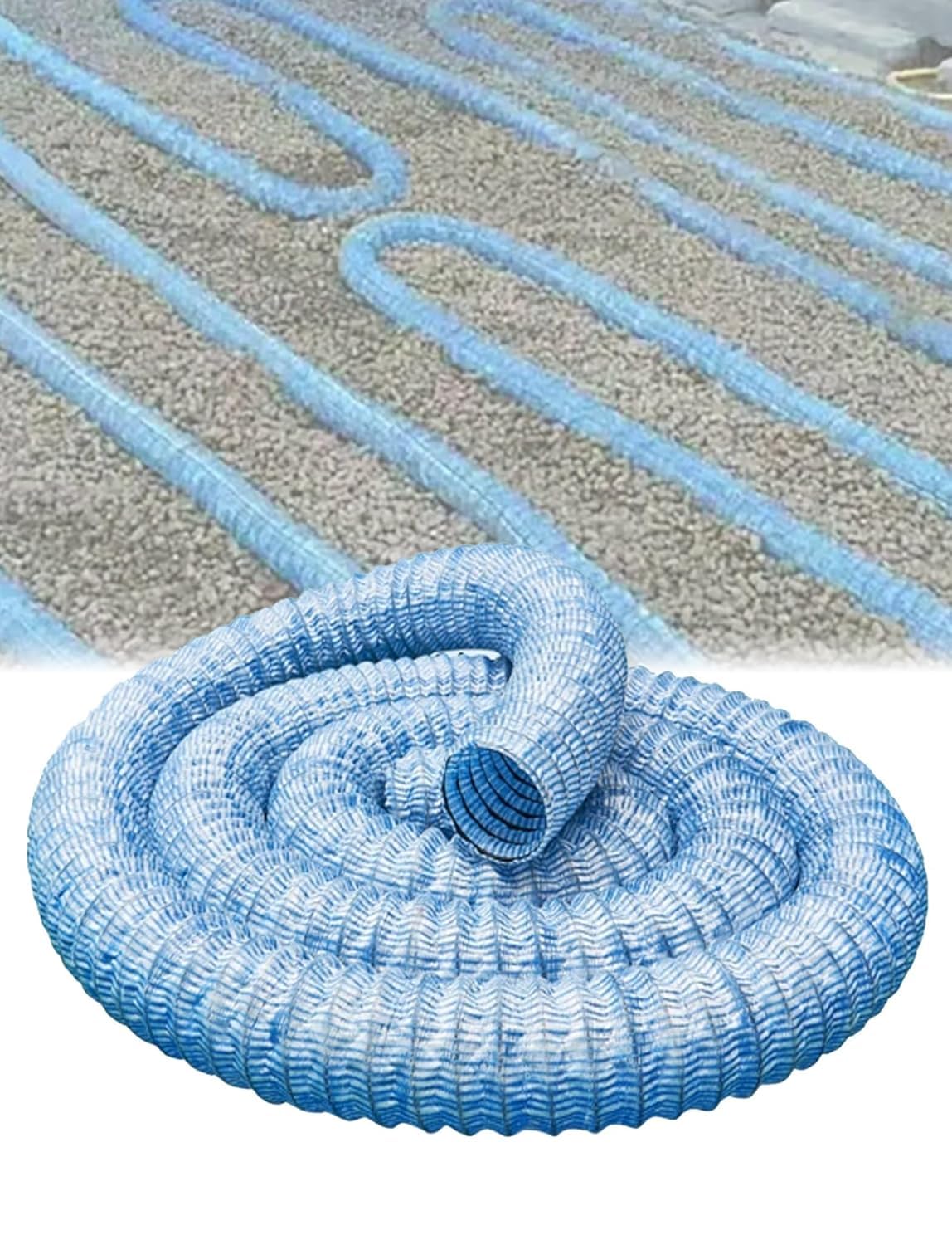 JvFbjLF French Drain Pipe, Perforated Corrugated Expandable Flexible Landscape Drain Pipe (10Cm, 4M)