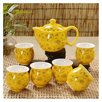 Amazon.com: zxb-shop Tea Service Jingdezhen Tea Set Blue and