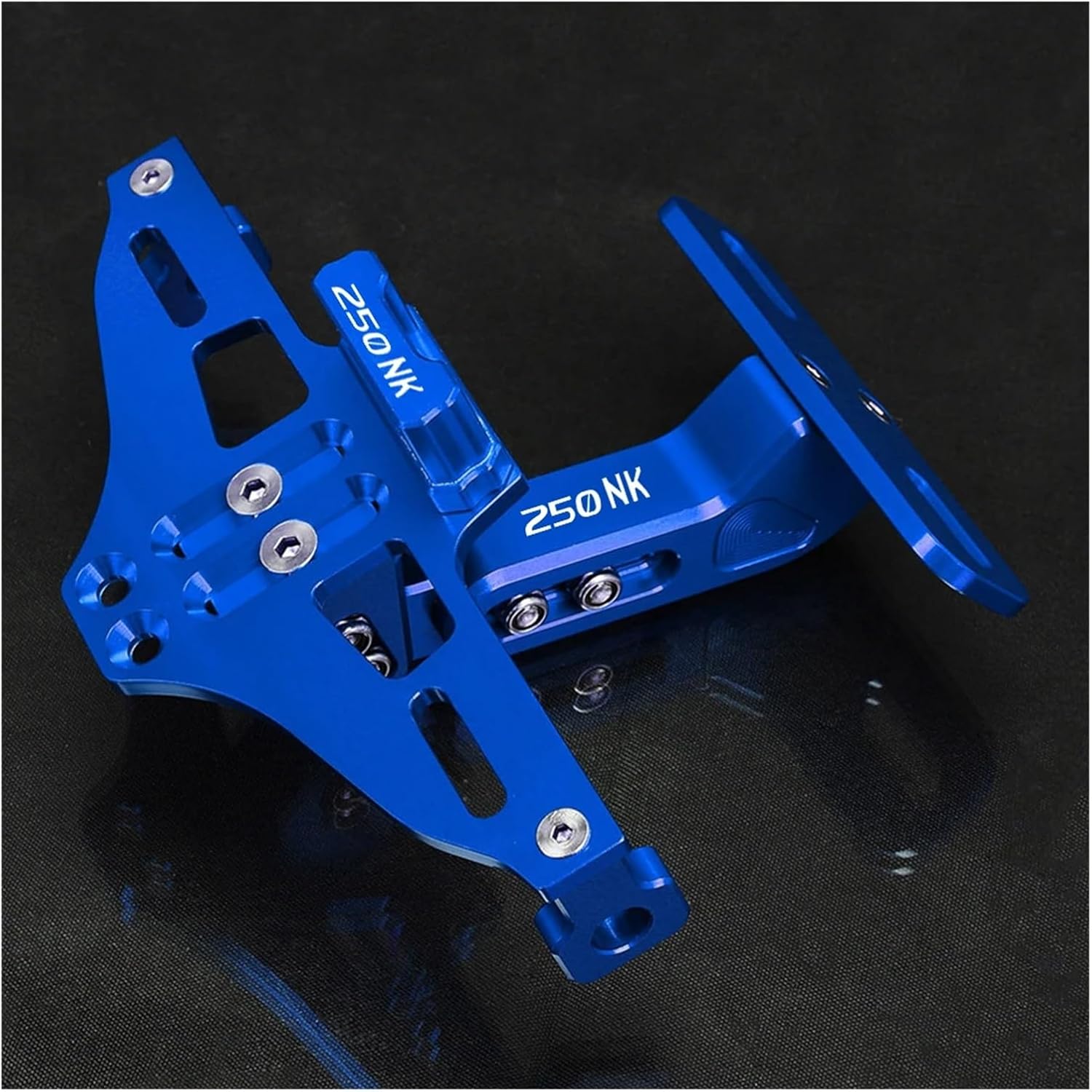 License Plate Holder Number Plate Frame LED Light Bracket Turn Signal for NK250 400NK 2018-2024(Blue)