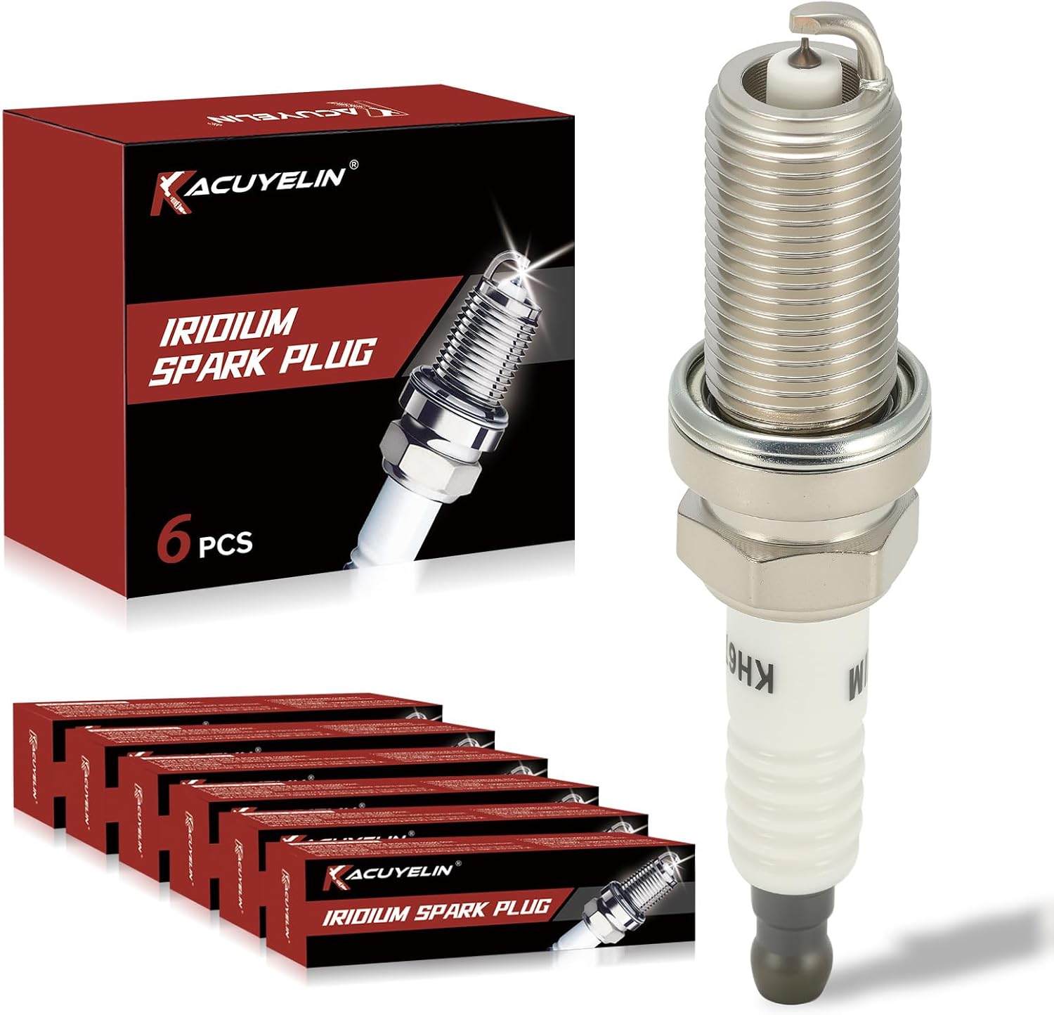 Iridium Spark Plugs Set of 6 4469 Compatible with 2002 2003 2004 2005 2006 Nissan Altima 3.5 Maxima Murano Pathfinder Frontier Quest Xterra & Infiniti G35 FX35 M35 I35 V6 3.5L Spark Plug #LFR5AIX11