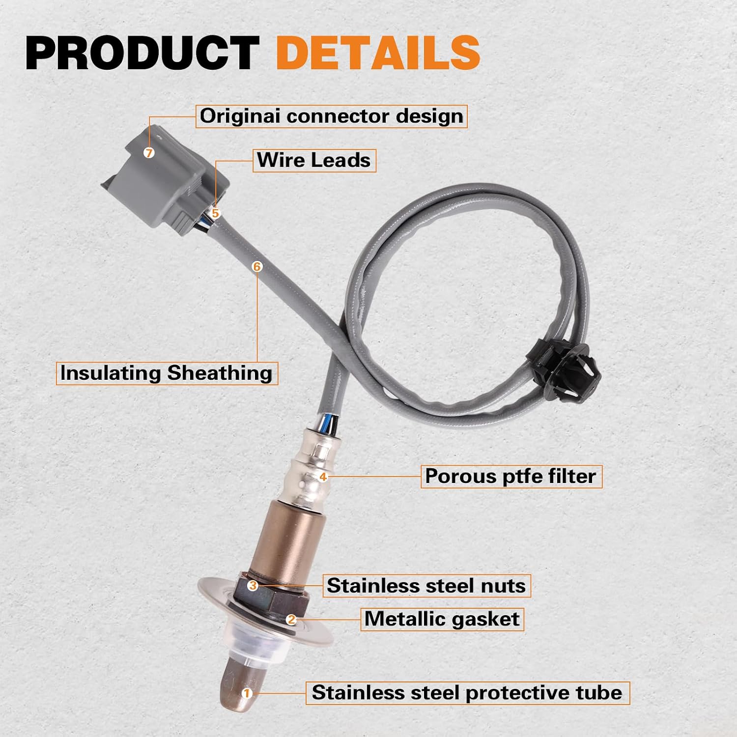 2Pcs Upstream and Downstream Oxygen O2 Sensor for Legacy H4-2.5L 2010-2012,Outback H4-2.5L 2010-2012.OE#2349097 2344445