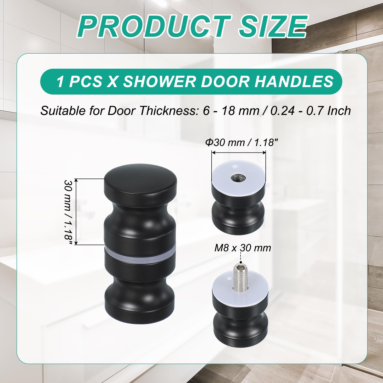 PATIKIL Glass Shower Door Handle - Image 2