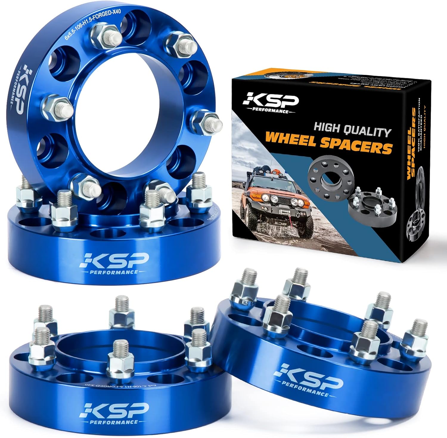 KSP 6X5.5 Wheel Spacers Fit for Tacoma 4runner, 1.5 inches Forged Hub Centric Adapters Kits fit 6 Lug Wheel (Package of 4), 2 Years Warranty (B07DLX519N) KSP 6X5.5 Wheel Spacers Fit for Tacoma 4runner, 1.5 inches Forged Hub Centric Adapters Kits fit 6 Lug Wheel (Package of 4), 2 Years Warranty (B07DLX519N)