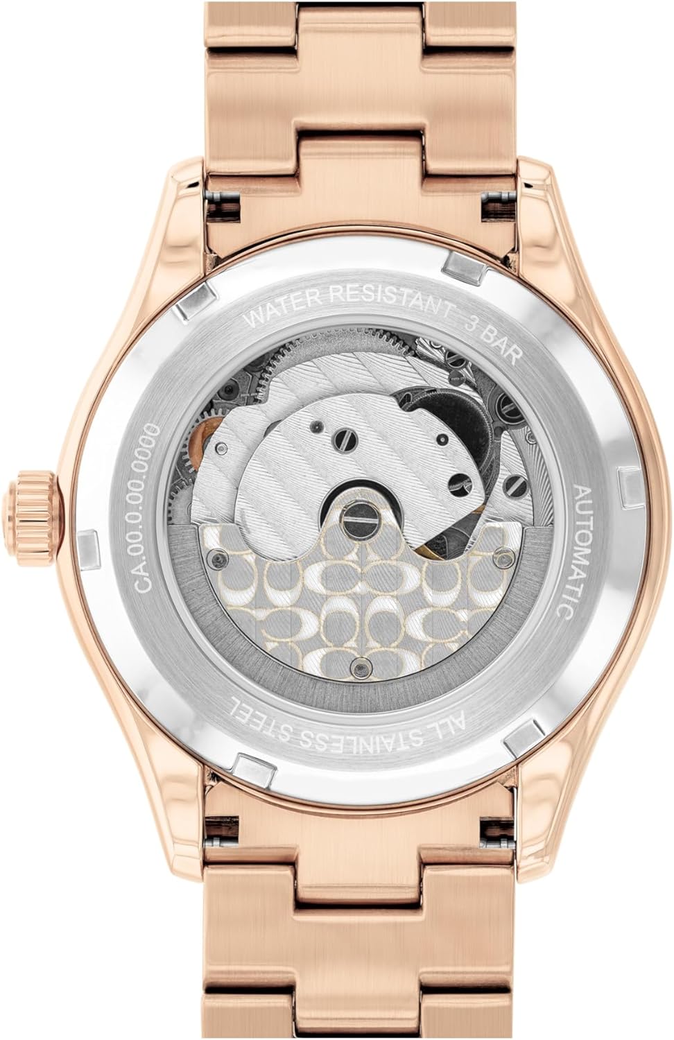 COACH Brooks Women's Automatic Watch - 38mm Stainless Steel Bracelet with Crystal-Set Bezel - Self-Winding - Premium Everyday Fashion - Gift for Her - Image 3