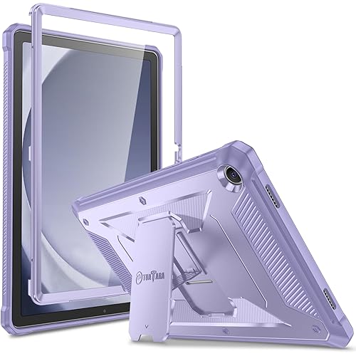 Fintie Shockproof Case for Samsung Galaxy Tab A9 Plus/A9+ 5G 11 Inch 2023 Model (SM-X210/X216/X218), Tuatara Rugged Unibody Hybrid Bumper Kickstand Cover Built-in Screen Protector, Lilac Purple