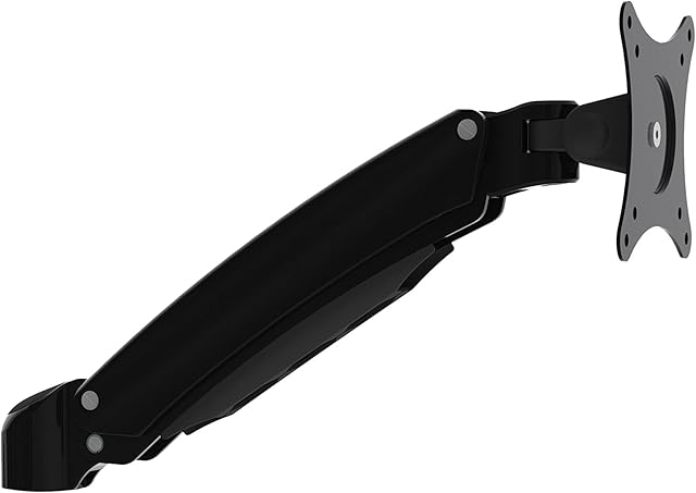 Duronic Monitor Stand Spare Arm DML5S1, DM55 Whole Arm and VESA Head, Compatible with All Duronic Desk Mount Poles, Black, Steel, VESA Head Rotates 360°, Tilts +85°/-90°, Fits VESA 75/100